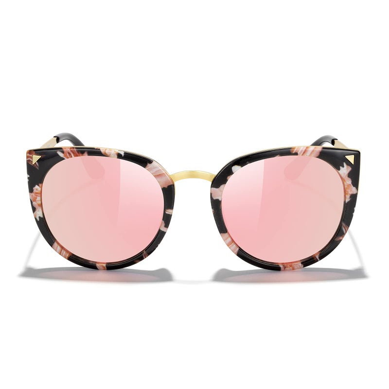 MERRY'S Girls Cat Eye Sunglasses for kids Children Polarized Sunglasses S7000 (Flower Frame, 49) - Image 1